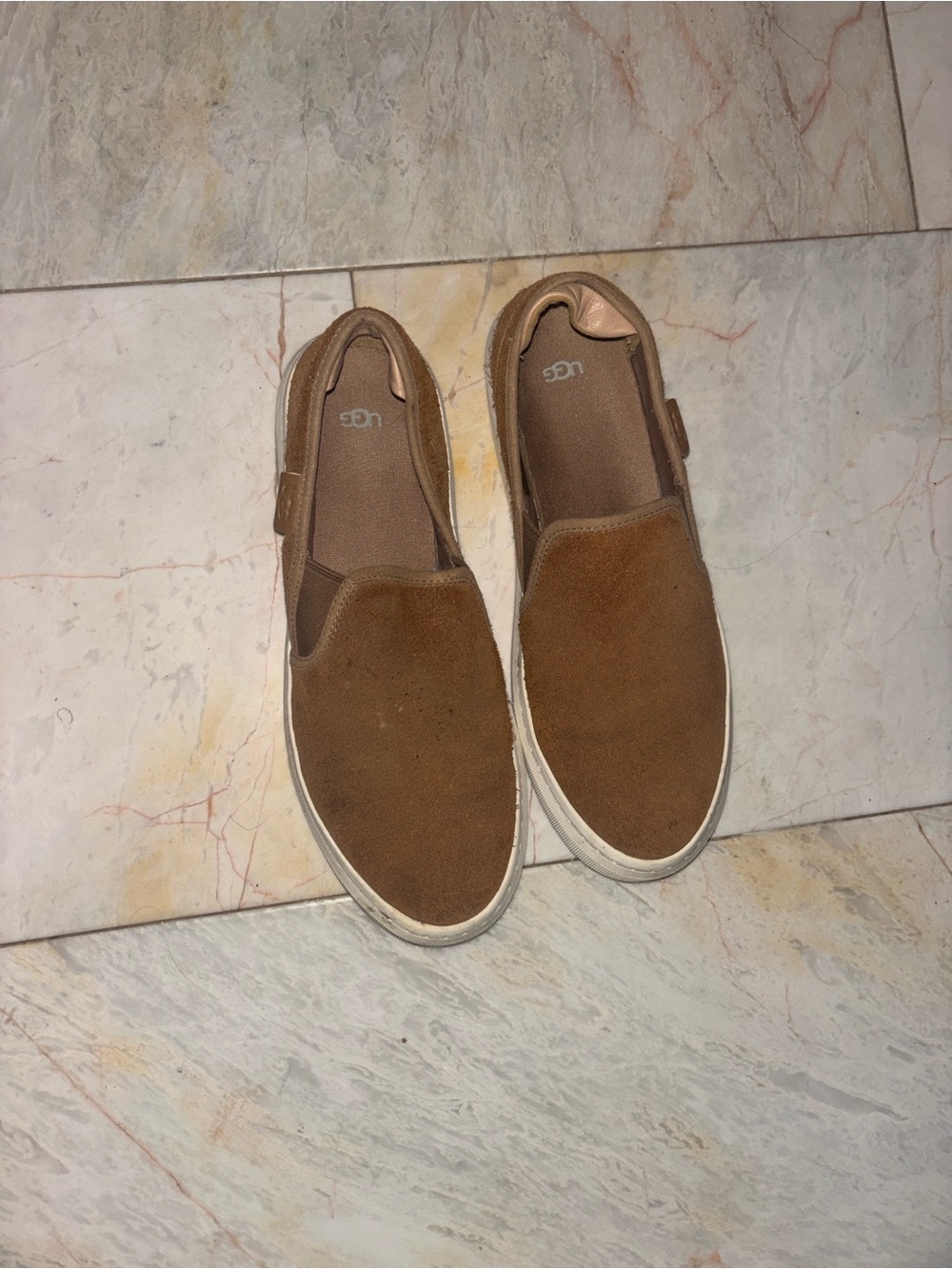 UGG Men’s Tan Suede Slip-On Sneakers